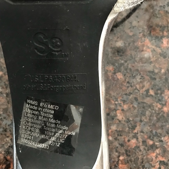 Silver Sparkle Sandals - Picture 2 of 5